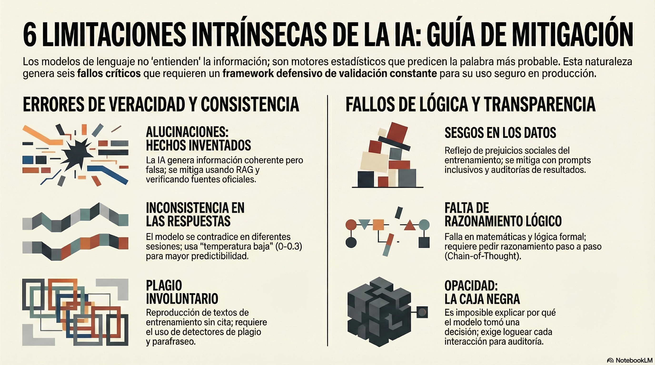 6 Limitaciones Intrínsecas de la IA: Guía de Mitigación